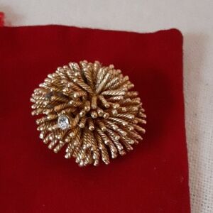Elegant Brooch/ Pin with Rhinestone Accent by MARCEL BOUCHER
